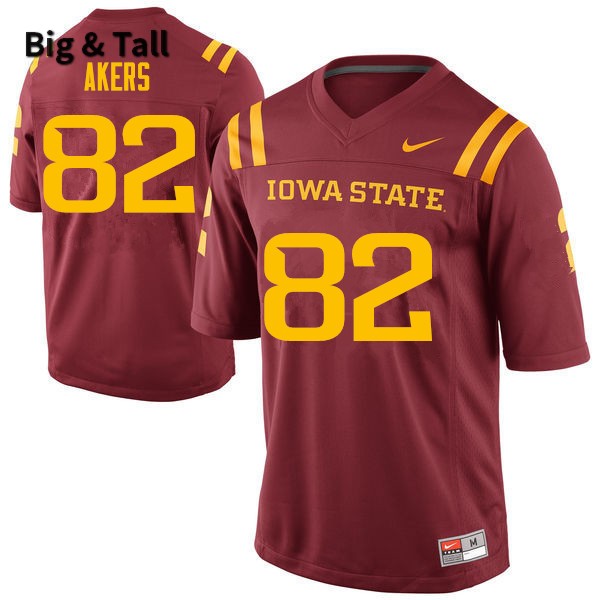 Iowa State Cyclones Men's #82 Landen Akers Nike NCAA Authentic Cardinal Big & Tall College Stitched Football Jersey TQ42K01NM